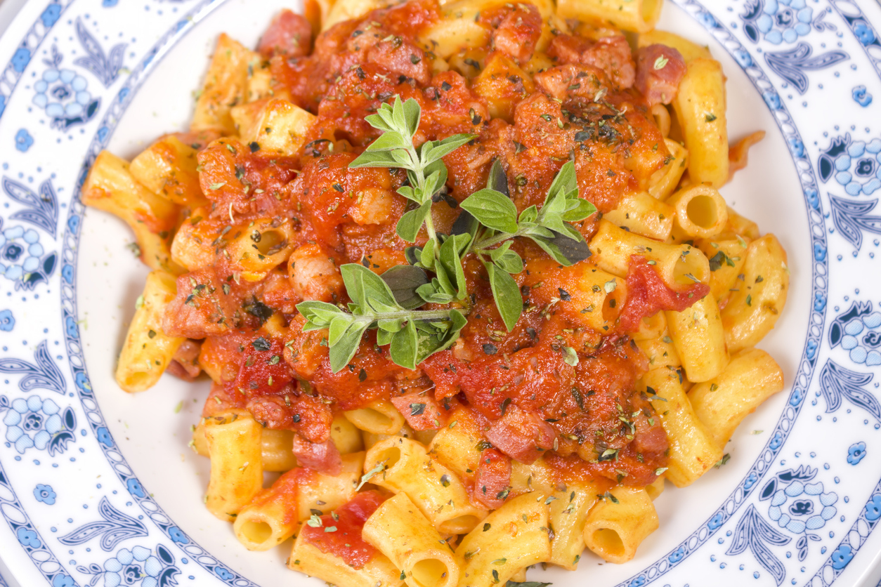 Amatrice et pâtes all’amatriciana