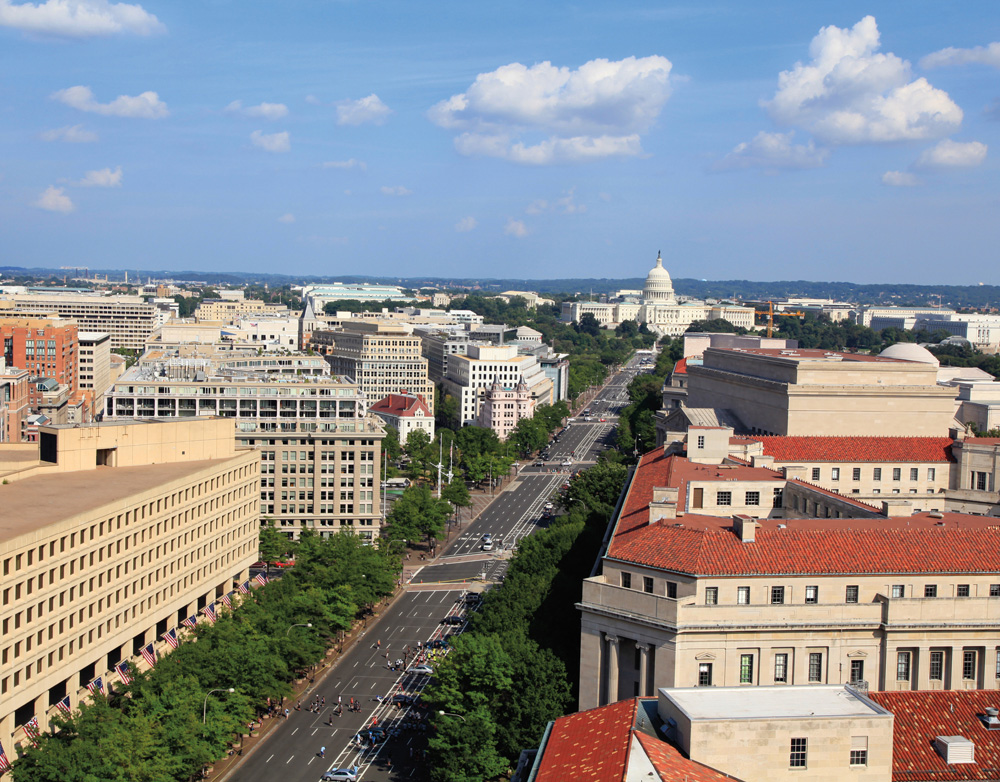 Centre-ville et nord du Mall de Washington