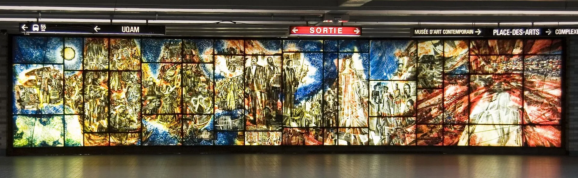 Murale de Frederick Back, station de métro Place-des-Arts 
©EMDX — Travail personnel
CC BY-SA 3.0