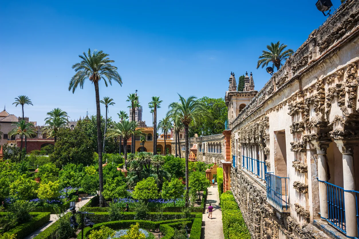 Jardins du Palais Royal de l'Alcazar à Séville © iStock / bradleyhebdon