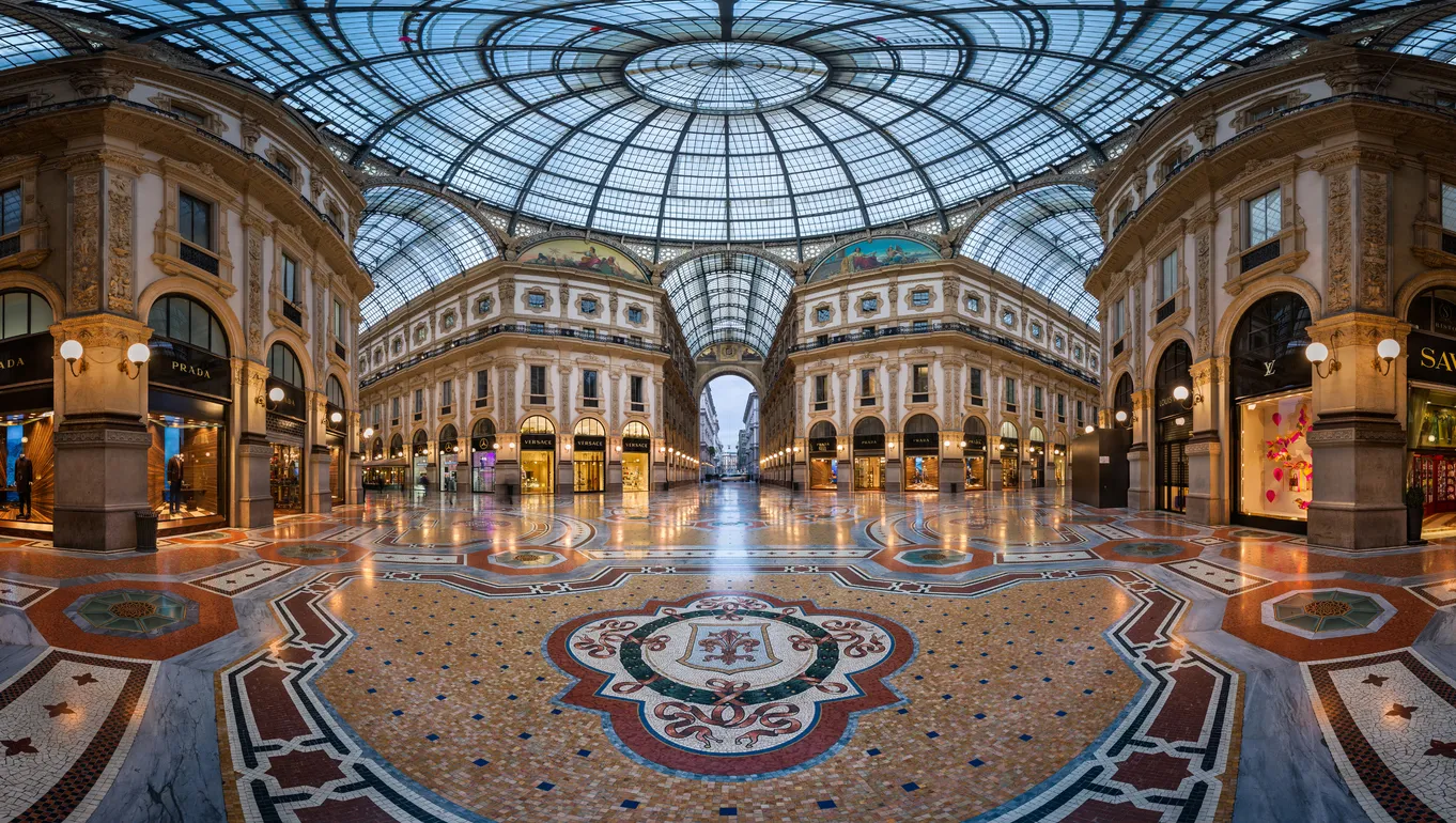 Mosaïque de la Galleria Vittorio Emanuele II à Milan, conçu par Giuseppe Mengoni en 1865
© iStock/anshar73