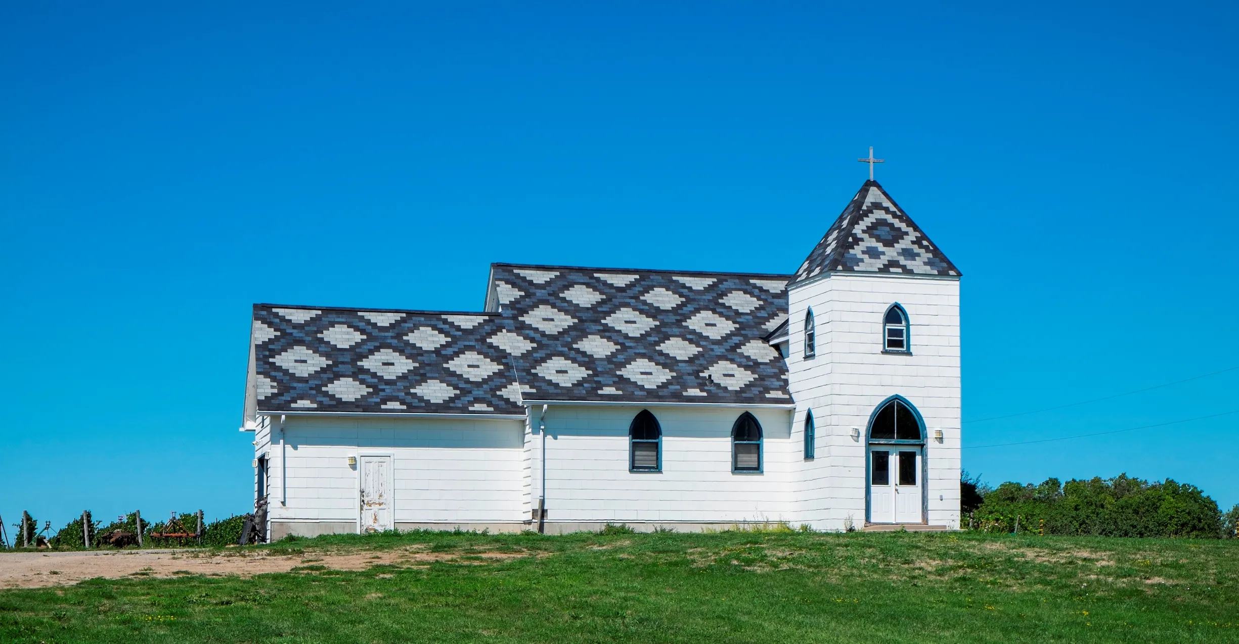 L'église de Closson Chase Vineyards © iStock / Chiyacat